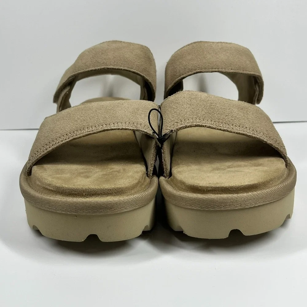 Koolaburra by UGG Tizz Platform Sandals Women's 11 Adjustable Desert Stone Suede